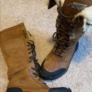 Ugg lace up tall winter boots
